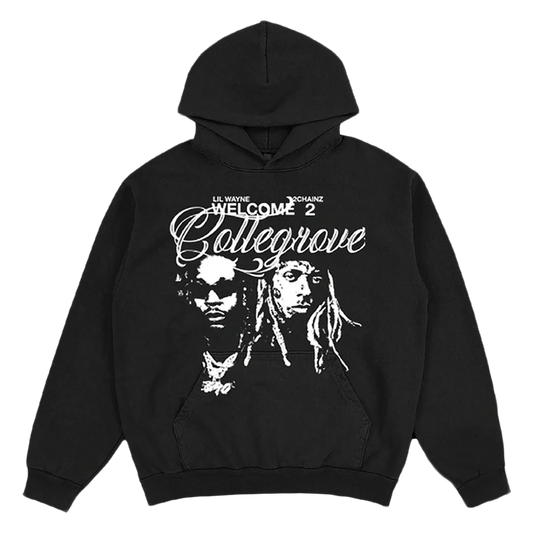 Collegrove Photo Hoodie on Black