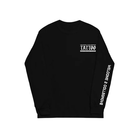 Collegrove Tattoo Long Sleeve T-Shirt on Black